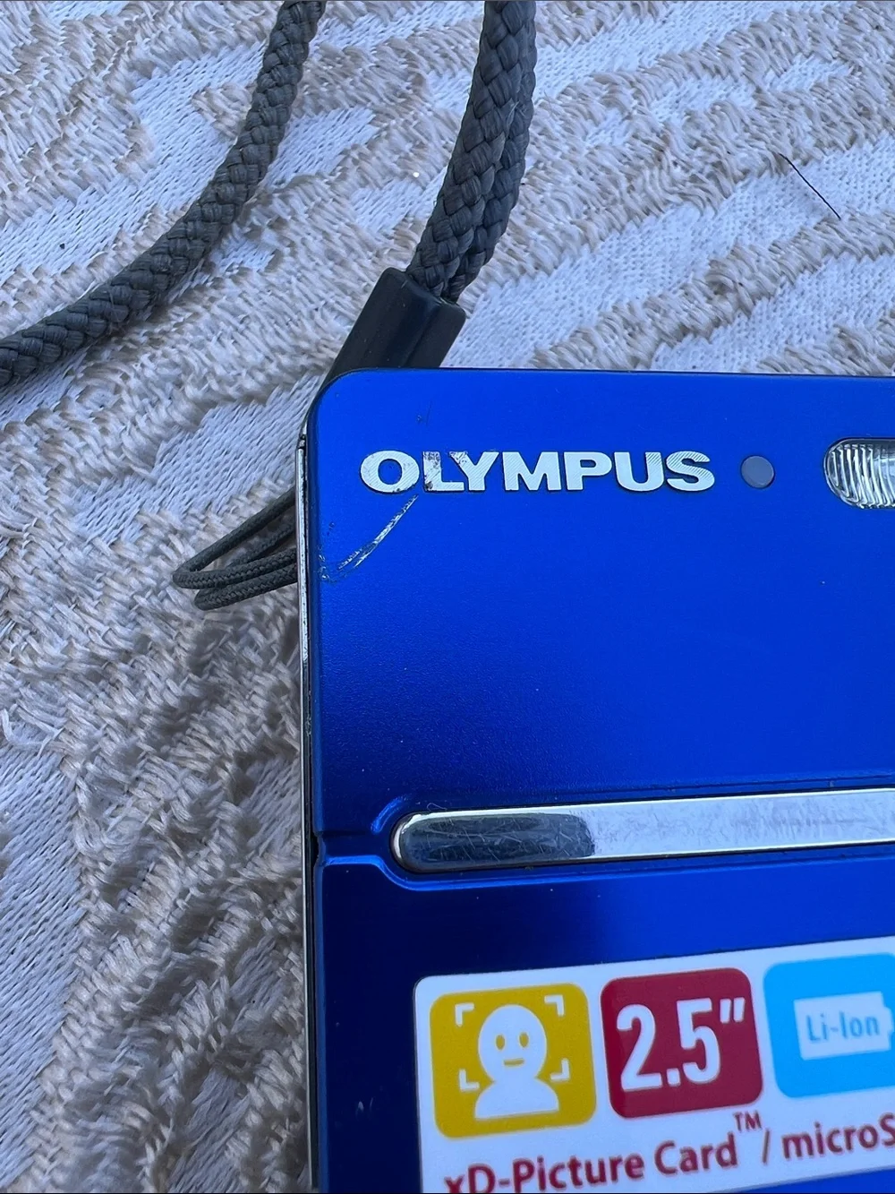 Olympus 8.0 Megapixel FE-360 Camera with accessories.